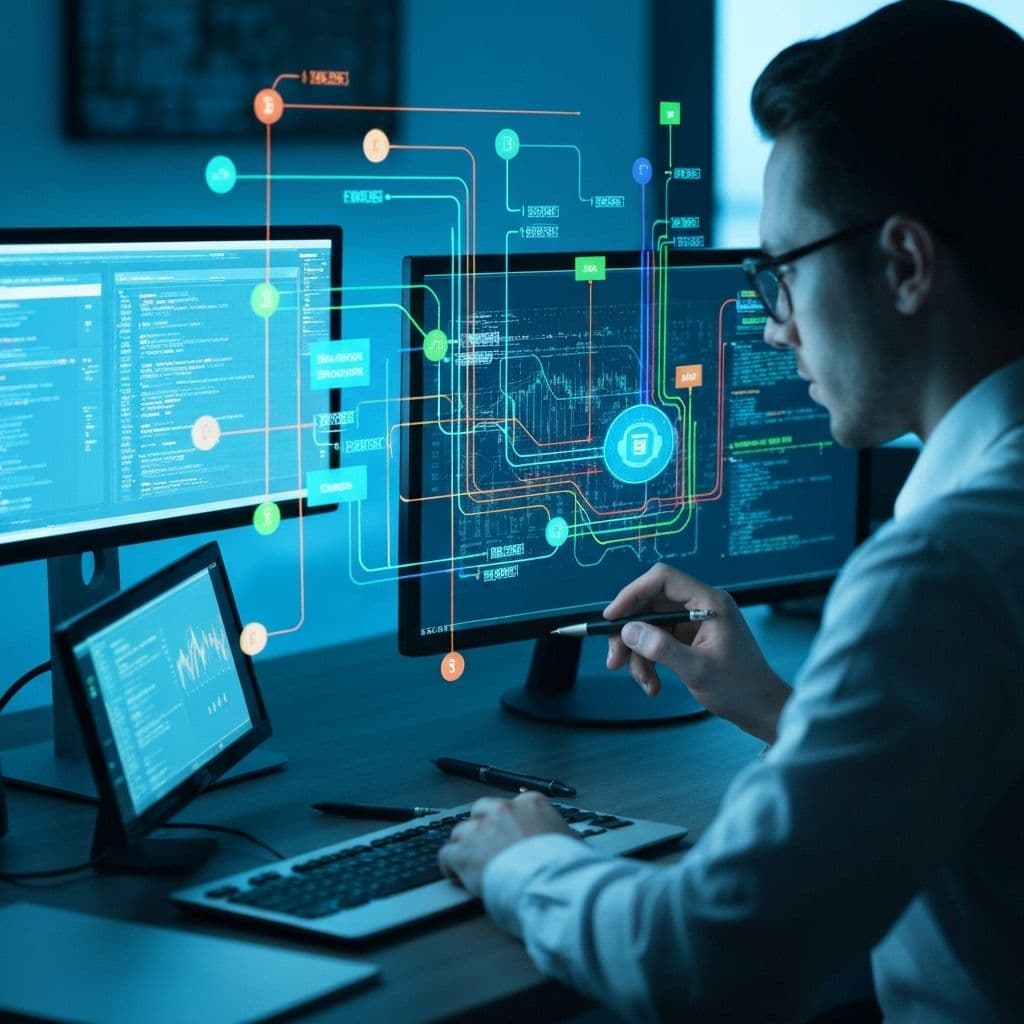 Blockchain forensics investigation visualization showing transaction flows and network analysis